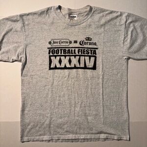 Vtg NFL Super Bowl XXXIV Football Fiesta Jose Guervo Gorona Liquor Promo Tshirt